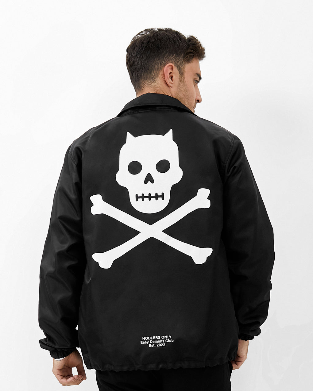 SKULL COACH JACKET BLACK
