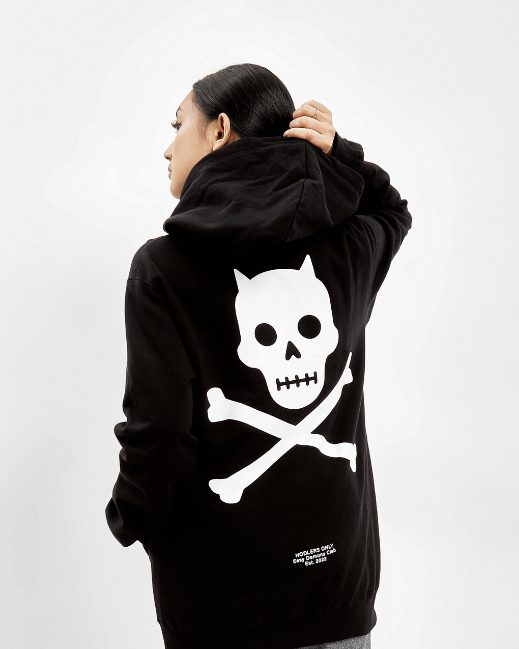 SKULL HOOD BLACK